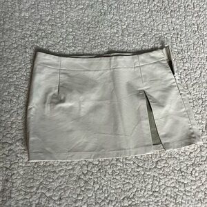 White Leather Edikted mini skirt